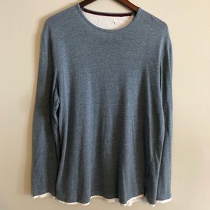 Five Four longsleeve blue layered-look shirt L